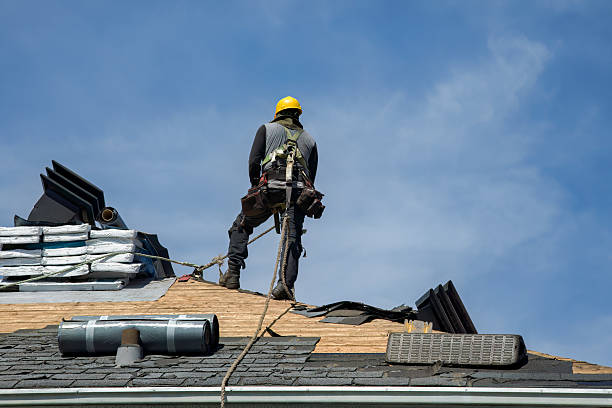 Professional Gutter Installation technician working in Atwood, IN